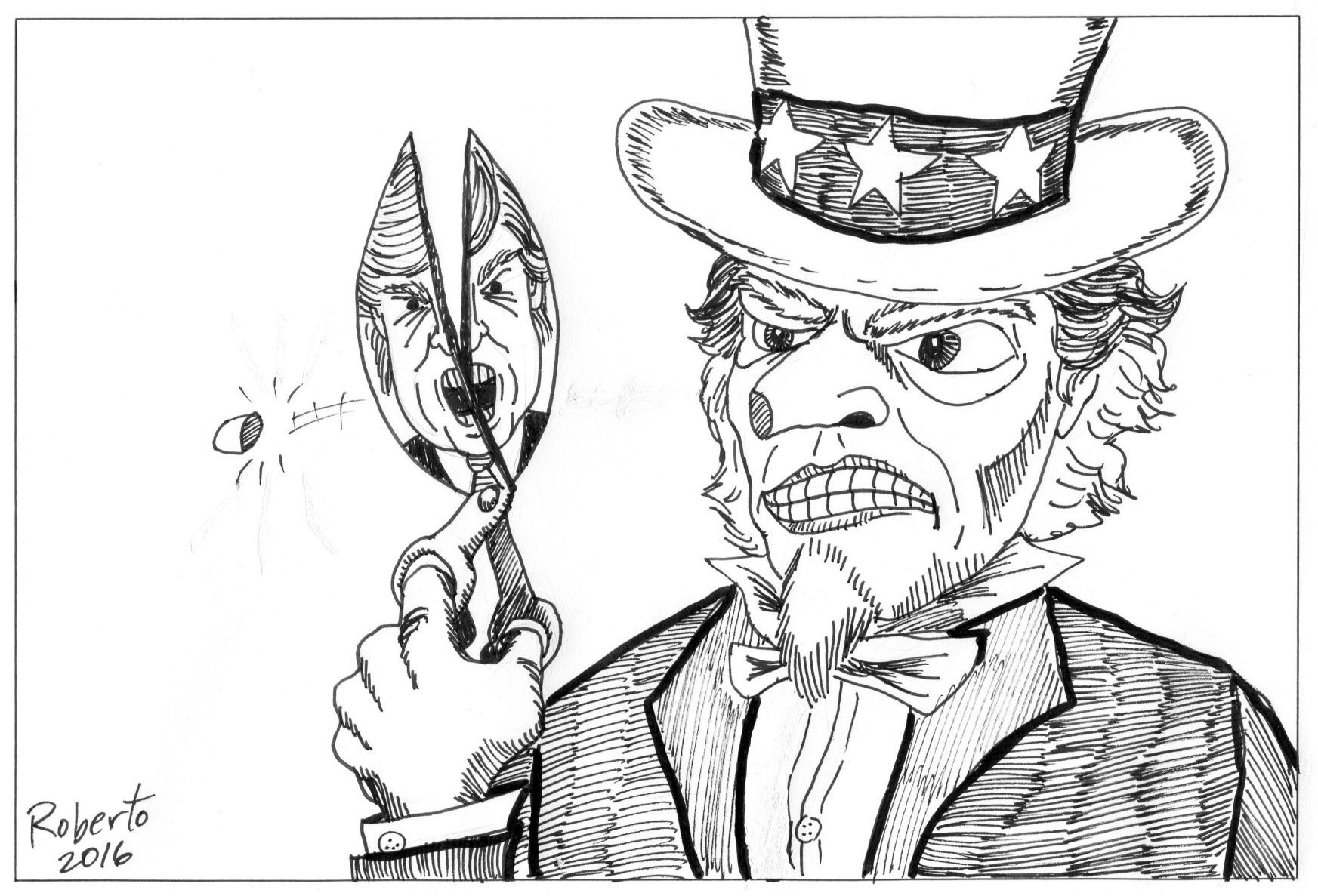 Roberto Tinoco editorial cartoon